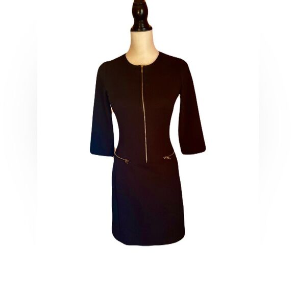 Tracy Negoshian Sheath Dress, Black and Gold, XS - Perfect for Any Occasion - Picture 1 of 8